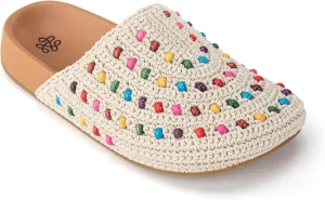 The Sak Bolinas Clog for Kids in Crochet and Leather, Slip On Entry