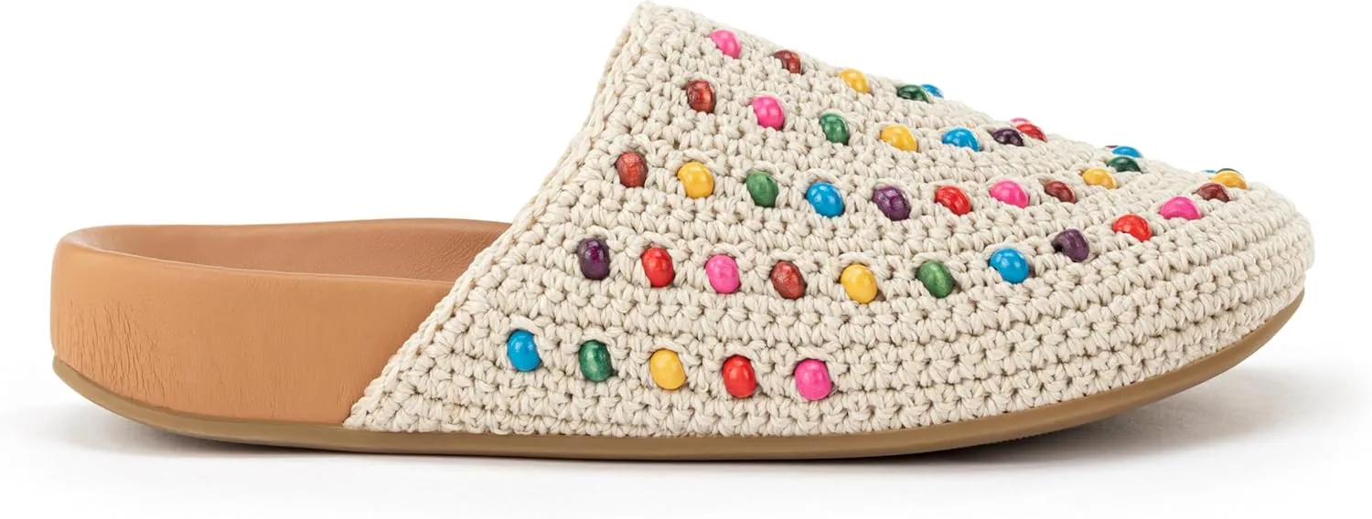 The Sak Bolinas Clog for Kids in Crochet and Leather, Slip On Entry