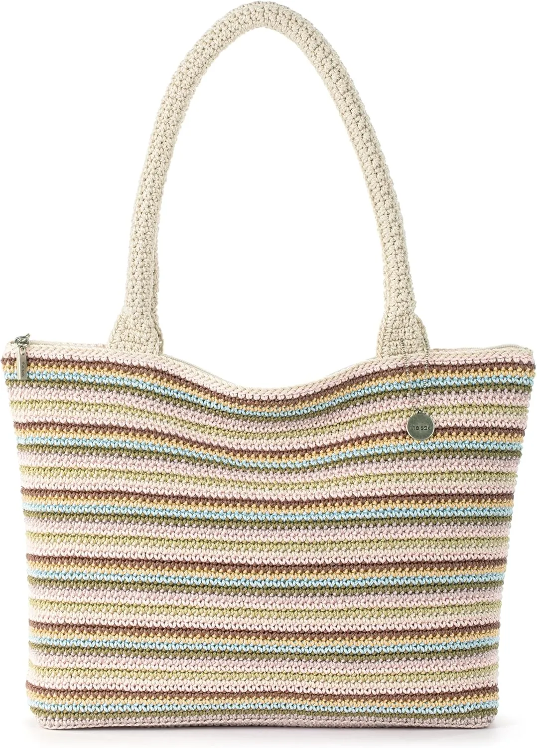 The Sak Crafted Classics Tote Bag - Hand Crochet Women's Purse For Everyday, Travel, Beach Bag - Carryall Shoulder Bag Straps