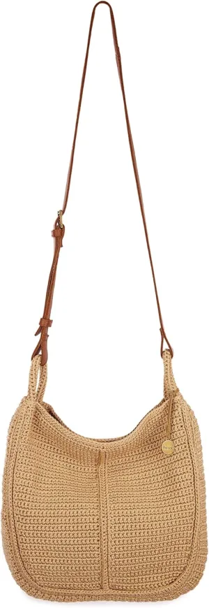 The Sak Los Feliz Crossbody Purse - Hand Crochet Women's Handbag for Everyday & Travel - Cross Body Bag With Zipper Pockets & Adjustable Shoulder Bag Strap - Bamboo