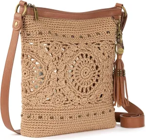The Sak Lucia Crossbody Purse - Hand Crochet Women's Handbag for Everyday & Travel - Cross Body Bag With Zipper Pockets