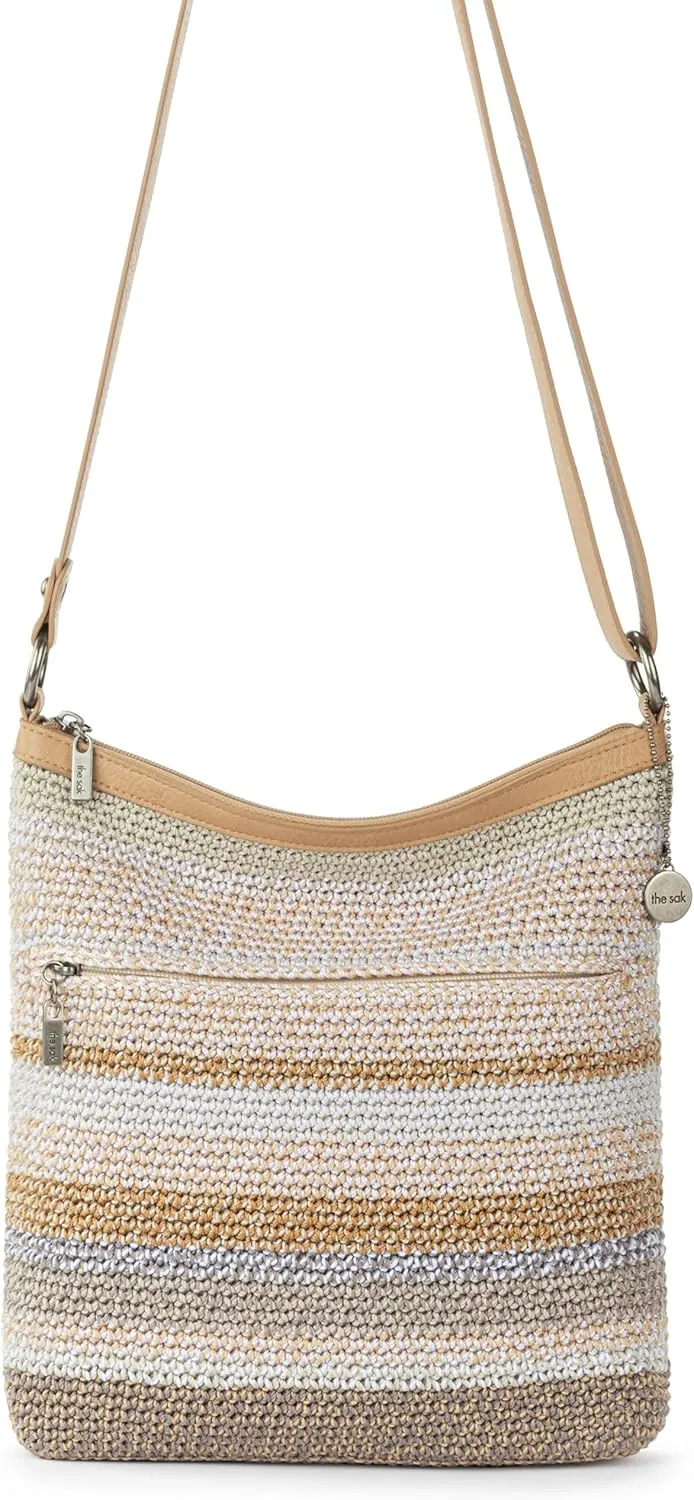 The Sak Lucia Crossbody Purse - Hand Crochet Women's Handbag for Everyday & Travel - Cross Body Bag With Zipper Pockets