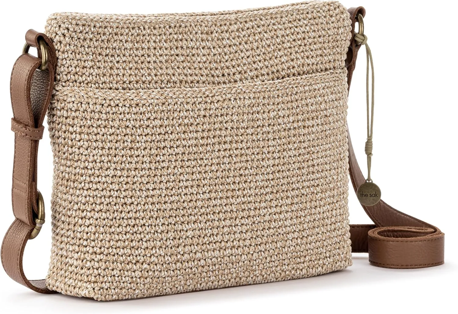 The Sak Melrose Crossbody Purse - Hand Crochet Women's Handbag for Everyday & Travel - Cross Body Bag With Zipper Closure