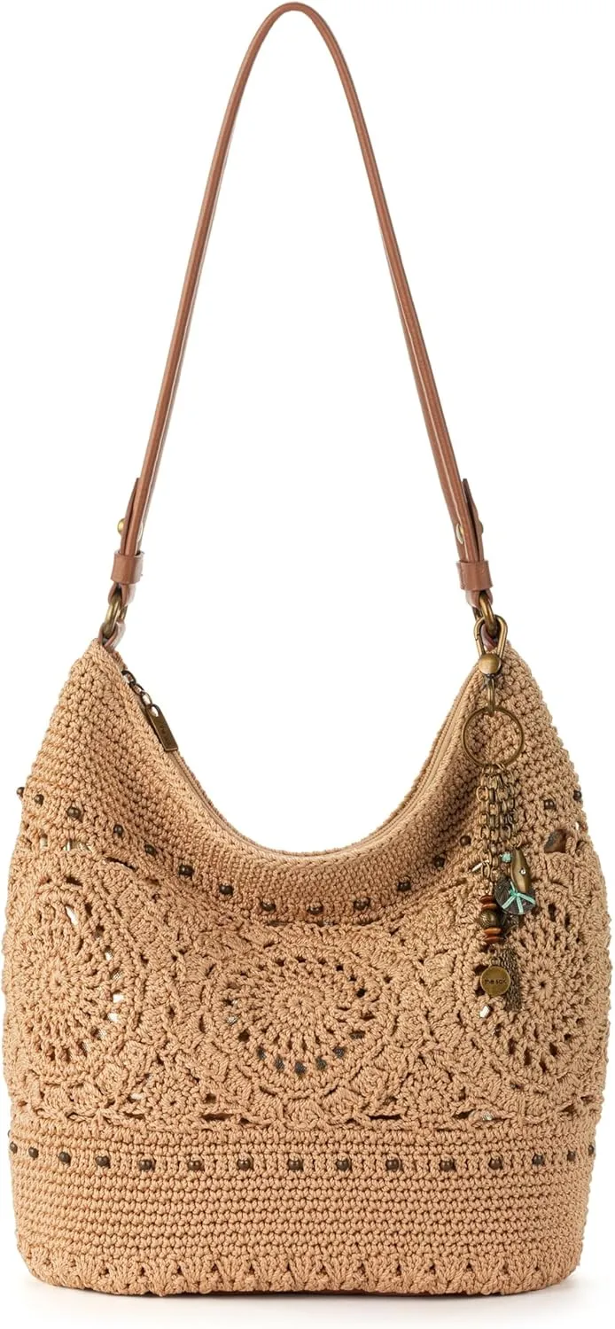The Sak Sequoia Hobo Bag - Hand Crochet Large Women's Purse for Everyday & Travel - Durable Handbag & Tote With Zipper Pocket