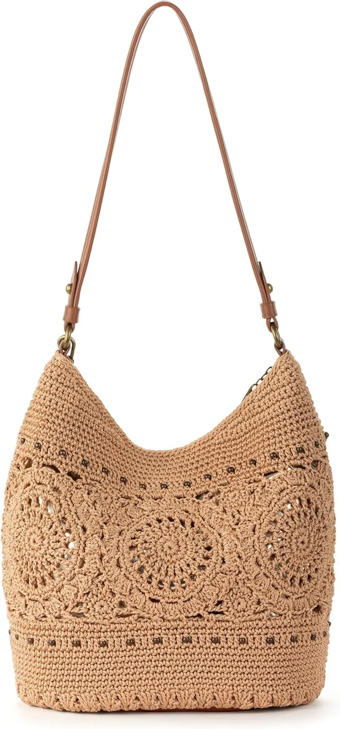The Sak Sequoia Hobo Bag - Hand Crochet Large Women's Purse for Everyday & Travel - Durable Handbag & Tote With Zipper Pocket