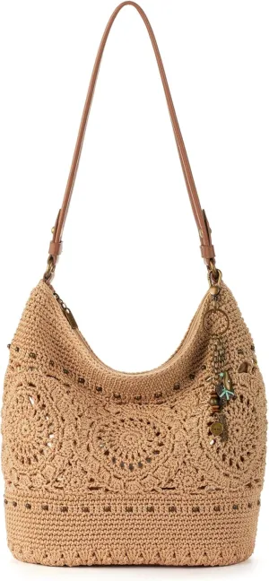 The Sak Sequoia Hobo Bag - Hand Crochet Large Women's Purse for Everyday & Travel - Durable Handbag & Tote With Zipper Pocket