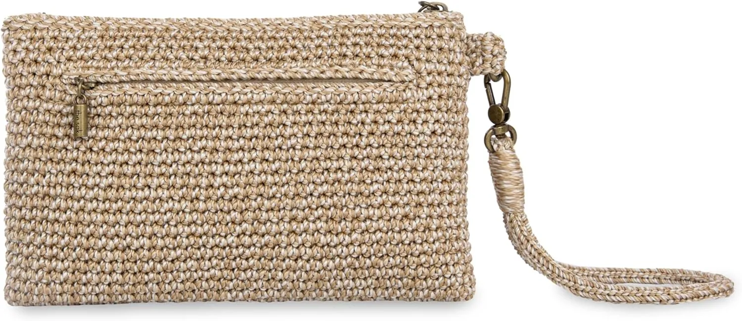 The Sak Vita Wristlet Purse - Small Hand Crochet Women's Clutch for Everyday & Travel - Mini Handbag With Card Slots & Zipper