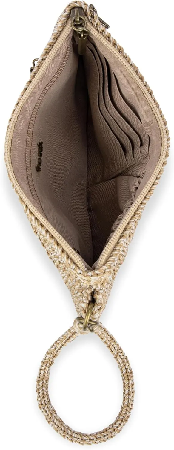 The Sak Vita Wristlet Purse - Small Hand Crochet Women's Clutch for Everyday & Travel - Mini Handbag With Card Slots & Zipper