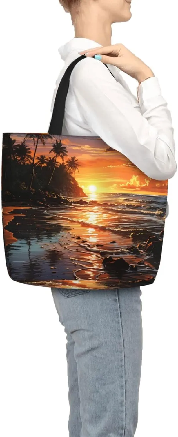 Tote Bag Large Capacity Grocery Bag With Zipper Complex geometric designs Shopping Bag Shoulder Bag for Women