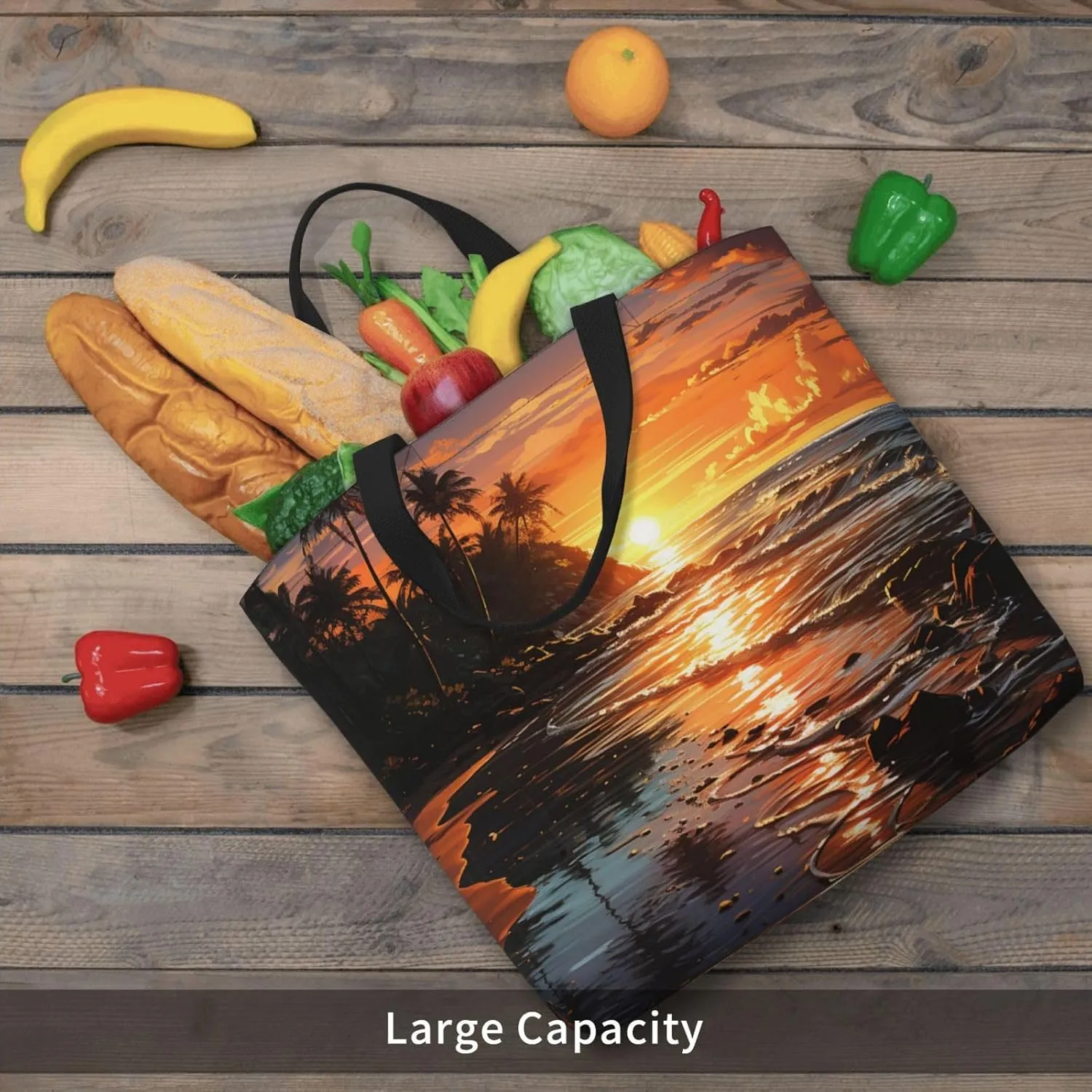Tote Bag Large Capacity Grocery Bag With Zipper Complex geometric designs Shopping Bag Shoulder Bag for Women