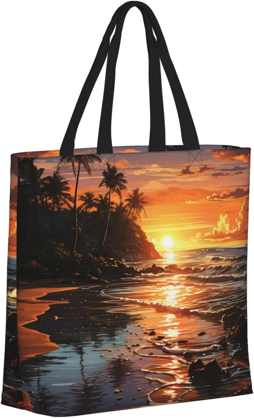 Tote Bag Large Capacity Grocery Bag With Zipper Complex geometric designs Shopping Bag Shoulder Bag for Women