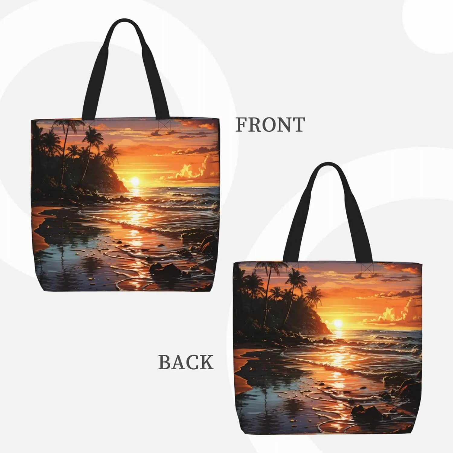 Tote Bag Large Capacity Grocery Bag With Zipper Complex geometric designs Shopping Bag Shoulder Bag for Women