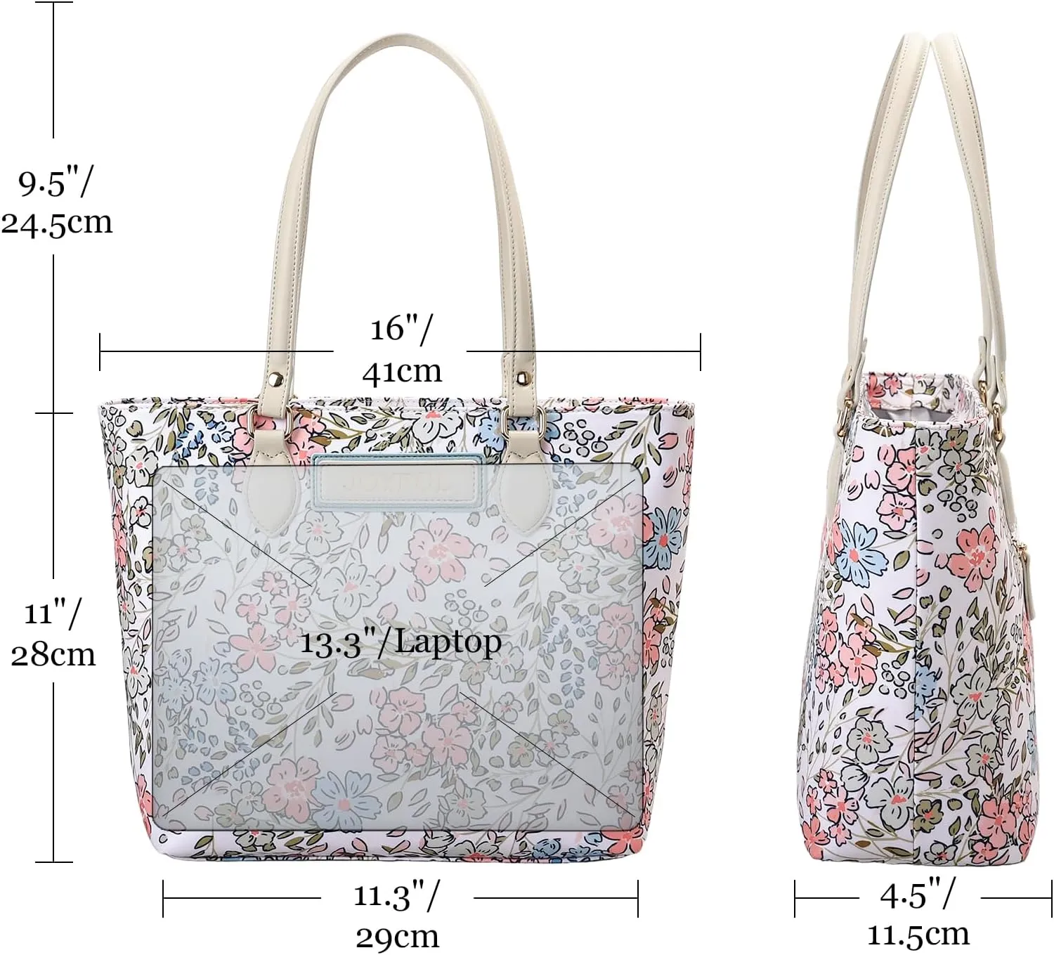 Tote bags for women, tote purse, nylon tote bag, with zipper and pockets, waterproof, lightweight