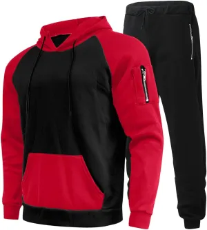 Tracksuit 2 Piece Hooded Athletic Sweatsuits Weight Loss Running Jogging Sport Suit Sets Conjunto Deportivo Para Hombre