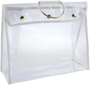 Transparent Dust Bag Clear Purse Organizer Dustproof Handbag Wardrobe Hook Holder (5.9’’15.4’’13’’)