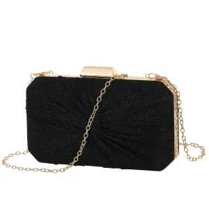 Twist clutch bag black