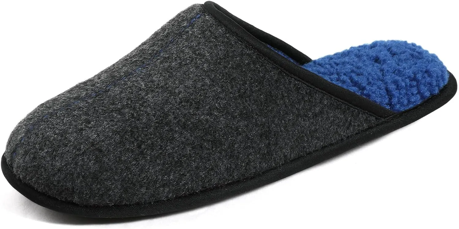 ULTRAIDEAS Casual Slippers for Men, Slip On Men's Slippers with Memory Foam & Rubber Sole Indoor