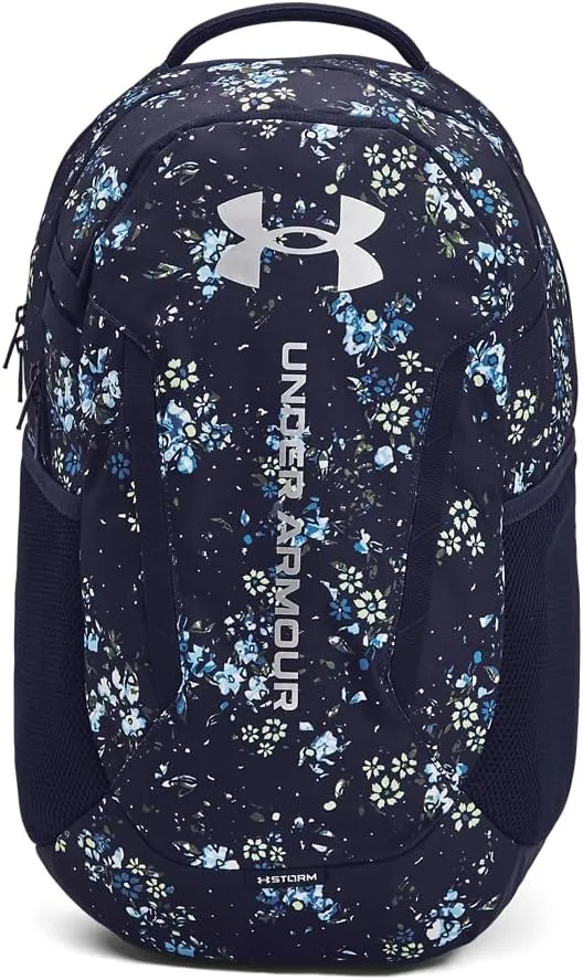 Under Armour Unisex-Adult Hustle 6.0 Backpack, (410) Midnight Navy/Midnight Navy/Metallic Silver, One Size Fits Most