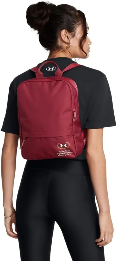 Under Armour Unisex Loudon Backpack Small, (625) Cardinal/Cardinal/Metallic Trophy Gold, One Size Fits Most