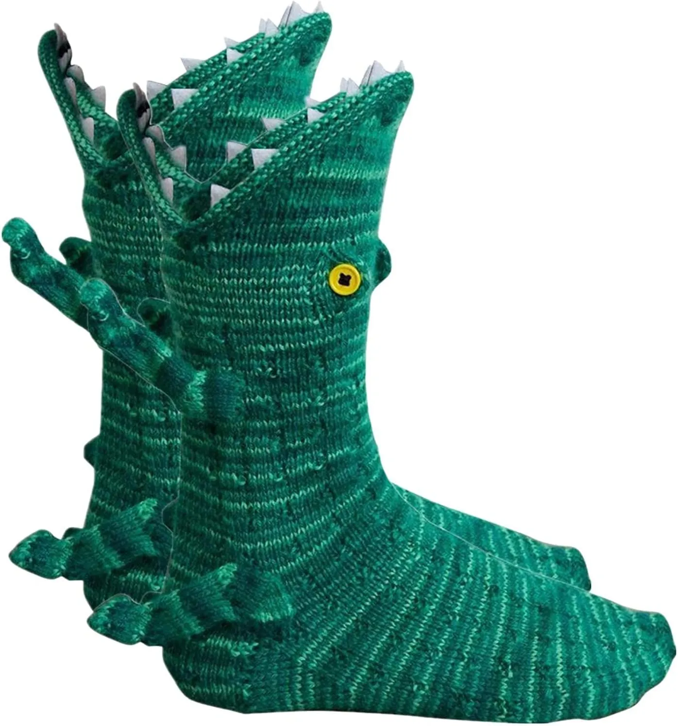 Unisex Novelty Shark Crocodile Shape Knit Socks - Winter Home Warm Floor Socks