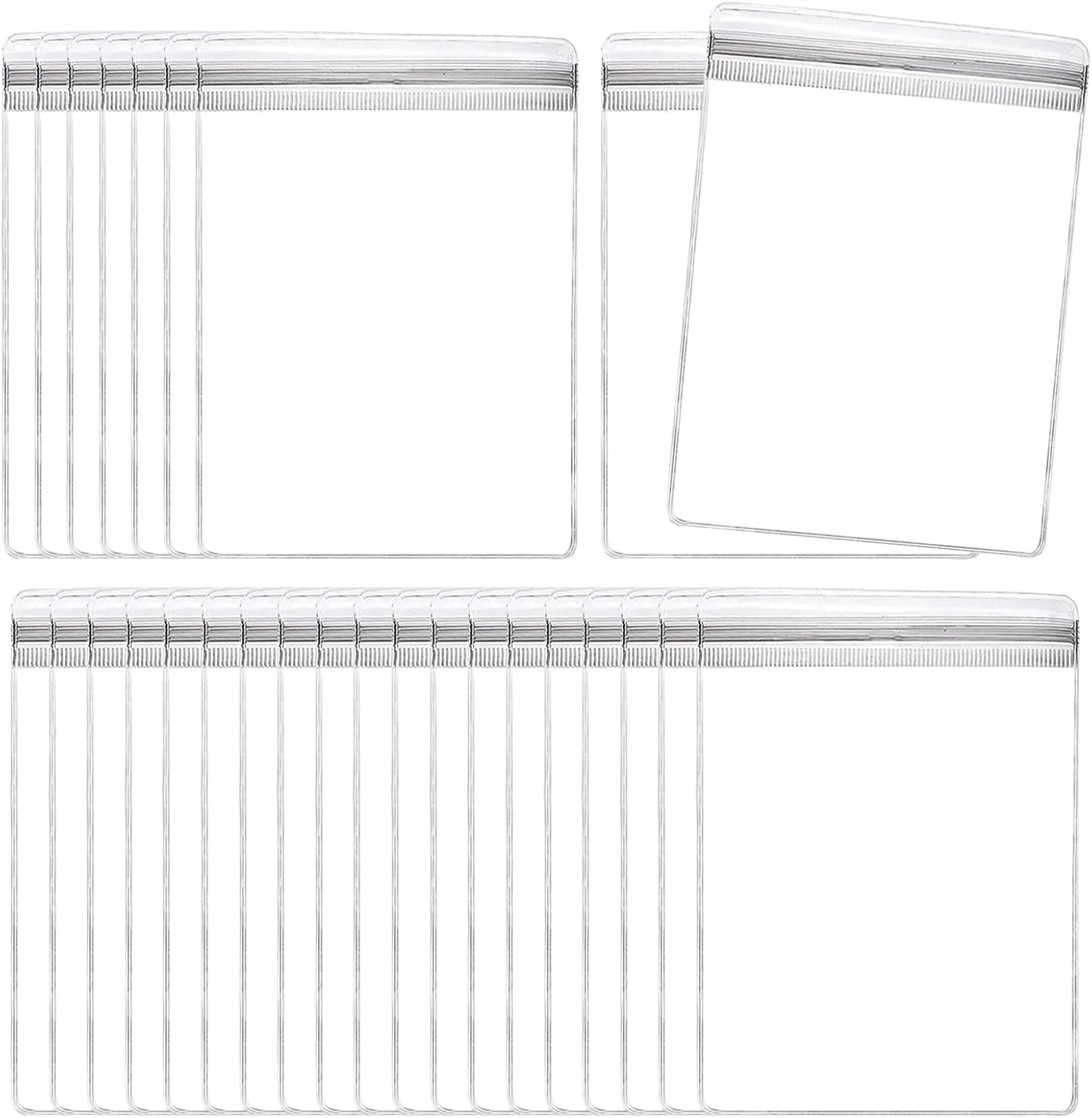 uxcell 100pcs PVC Jewelry Bags 3.1 x 4.7 Inch Self Seal Jewelry Pouches Clear Zipper Bags for Necklace Ring Earring Jewelry Packaging, Transparent