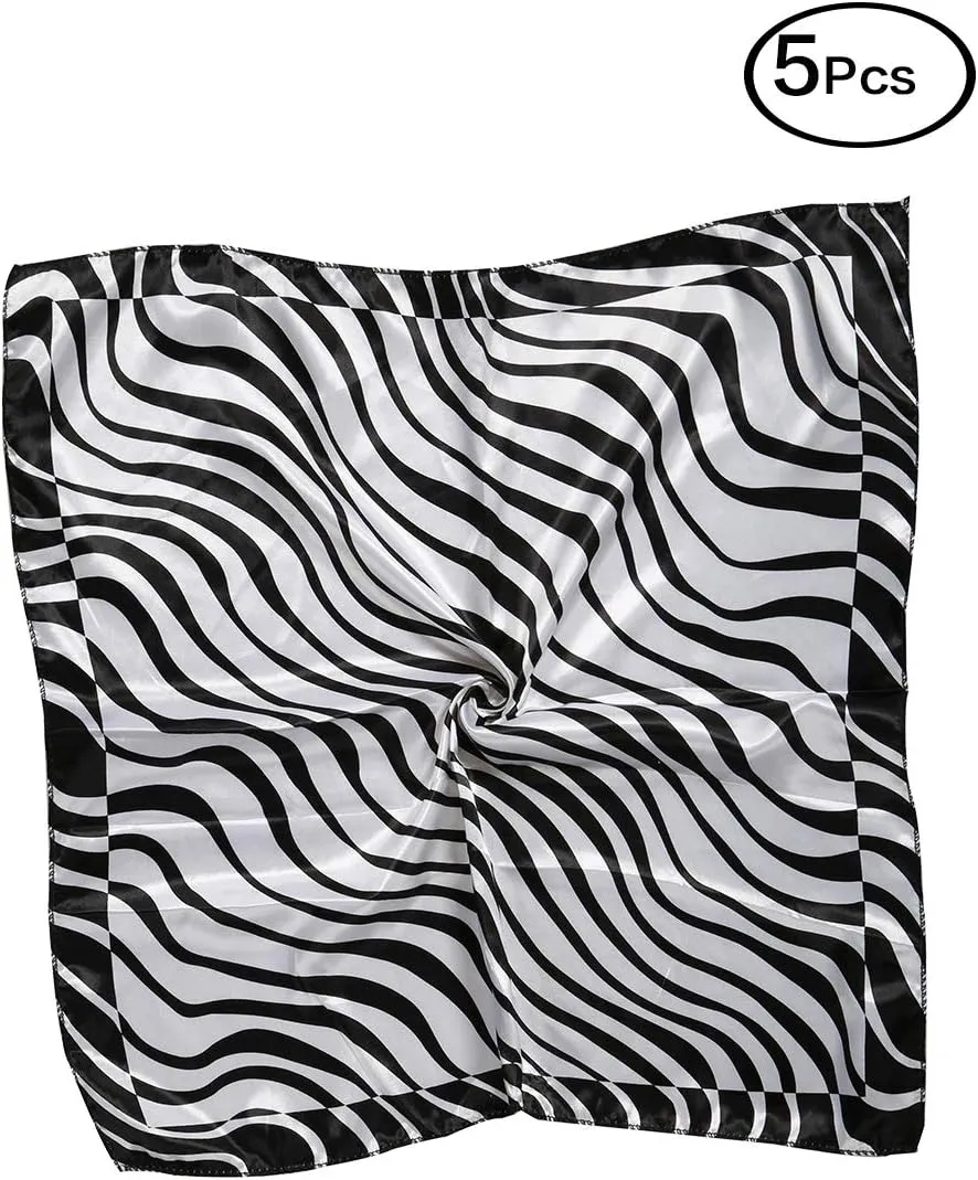 uxcell Women Square Scarf Scarves Leopard Printed Striped Polka Dots Pattern Kerchief Neckerchief