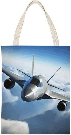 Versatile Canvas Tote Bag,single-sided Print Large Capacity Canvas Tote Bag,foldable Tote Bag,fabric Tote Bag