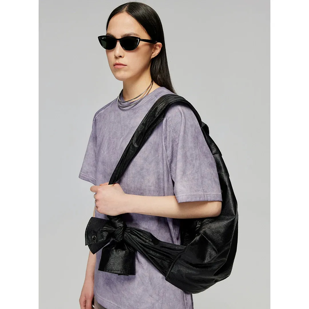 Versatile Pleated Knot Shoulder Bag