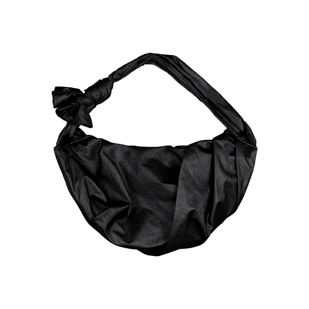 Versatile Pleated Knot Shoulder Bag