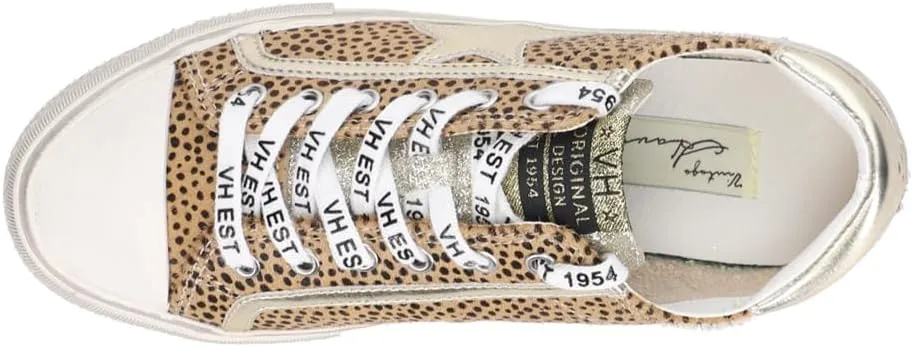 Vintage Havana Womens Alive Metallic Glitter Slip On Sneakers Shoes Casual - Gold