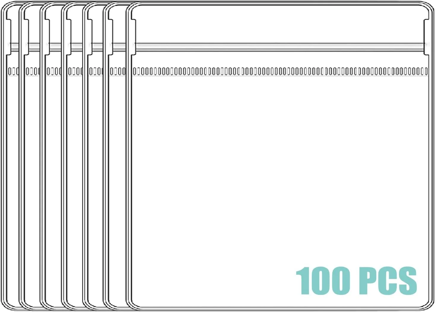 WEDDINGHELPER Jewelry Bags Small Self-Sealing Plastic Zip Clear Bags PVC Transparent Lock Bag for Storing Bracelets Rings Earrings Ziplock Pouch (5.1 x 5.1inch(100pcs)