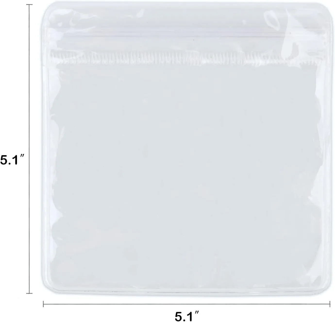 WEDDINGHELPER Jewelry Bags Small Self-Sealing Plastic Zip Clear Bags PVC Transparent Lock Bag for Storing Bracelets Rings Earrings Ziplock Pouch (5.1 x 5.1inch(100pcs)