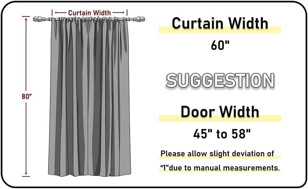 Western Cowboy Kids Door Curtain,Hats Boots Cowhide Texas Stars Hunt Gun Blackout Curtain Bedroom Doorway Living Room,Geometric Plaids Patchwork Brown Privacy Door Drape 1 Panel,60" W X 80" L