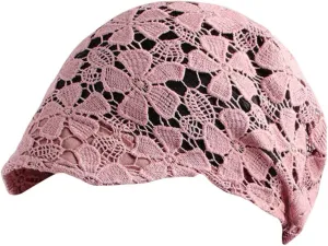 Women Fall Slouchy Crochet Beanie Hat Spring Summer Handmade Cutout Knit Skull Cap with Brim Visor
