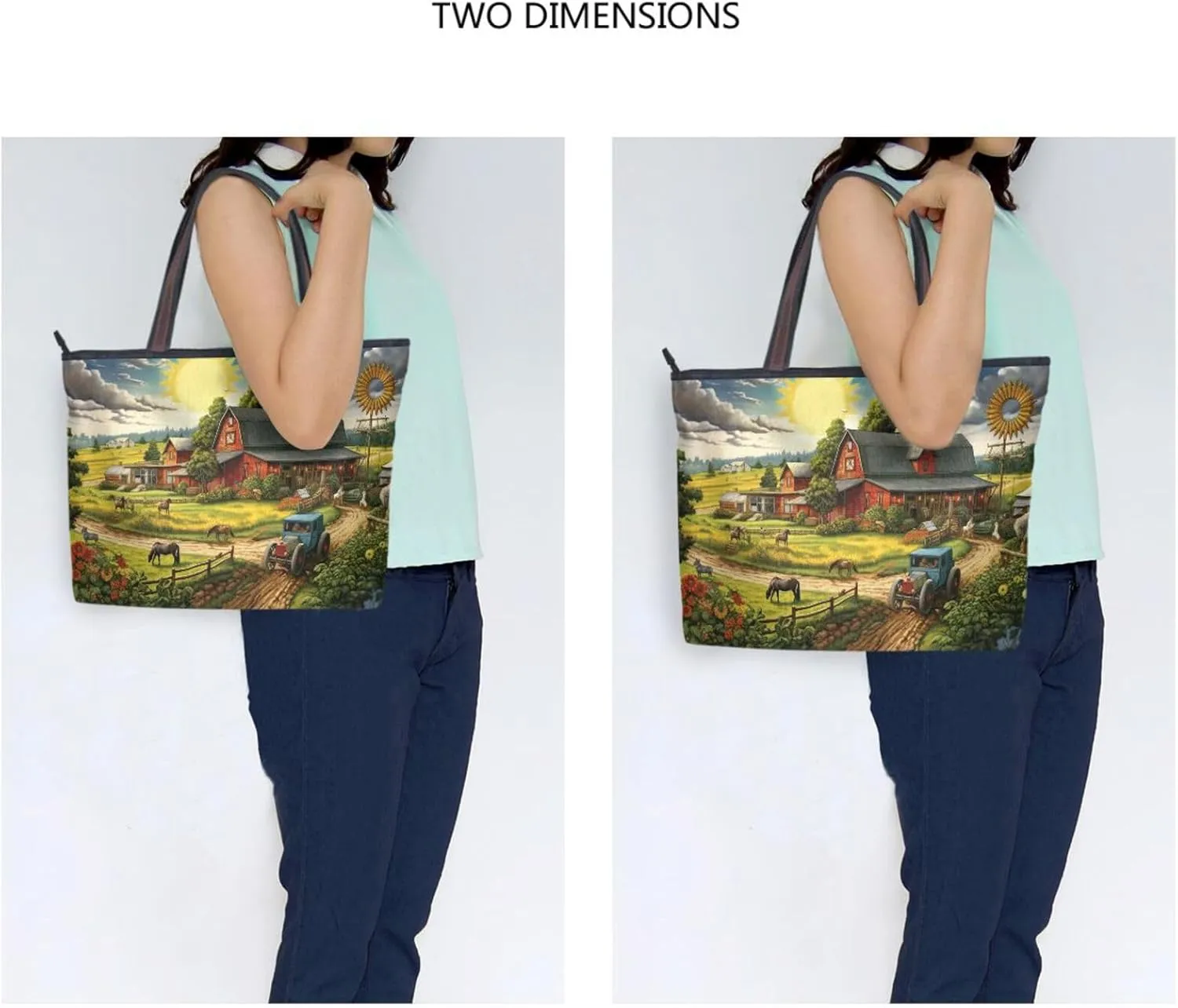 Women Tote Bags Pasture Flowers Floral Top Handle Satchel Handbags Shoulder Bag for Shopping 20847810