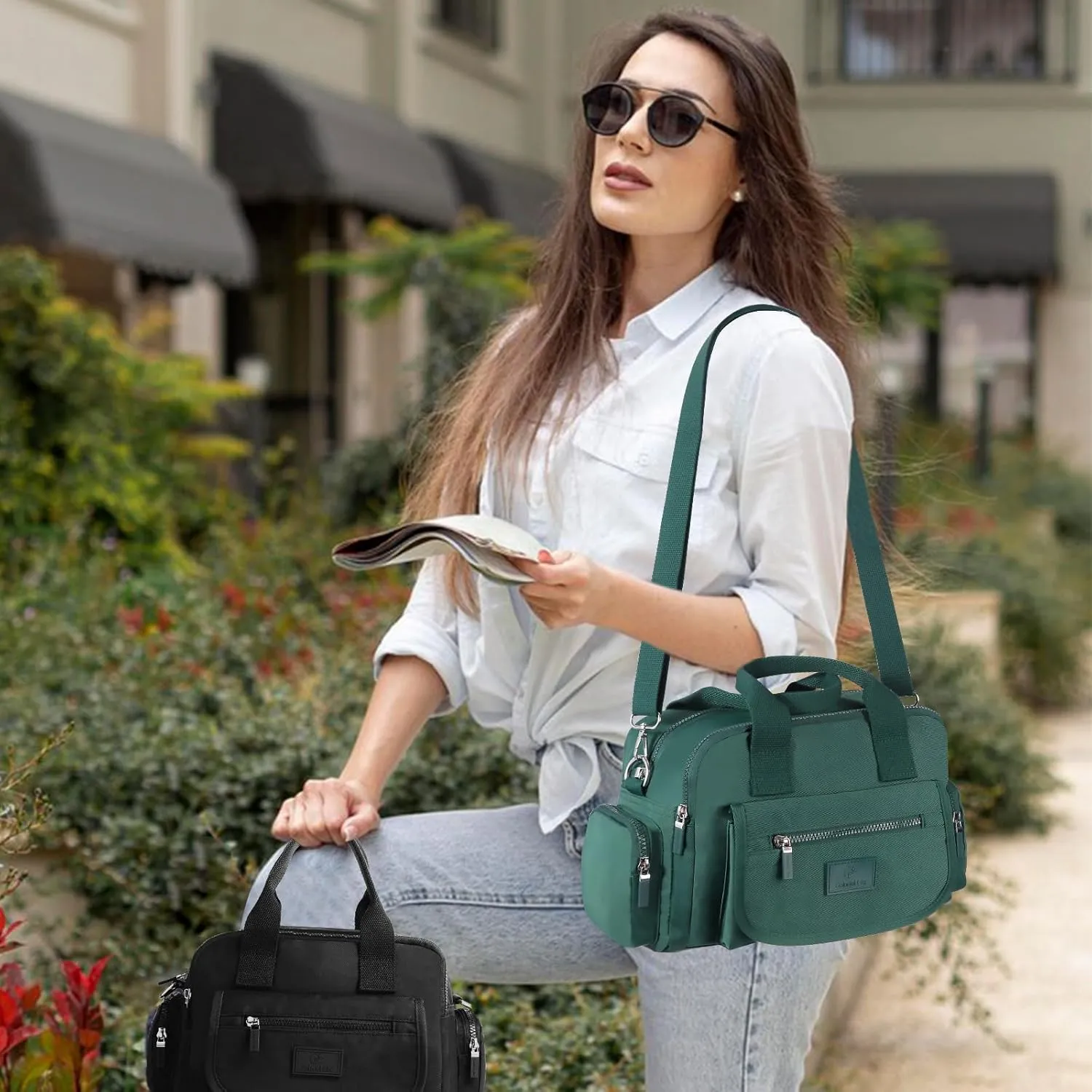Women's Casual Shoulder Bag, Large Capacity Crossbody Bag, High-Density Nylon Waterproof Travel Wallet