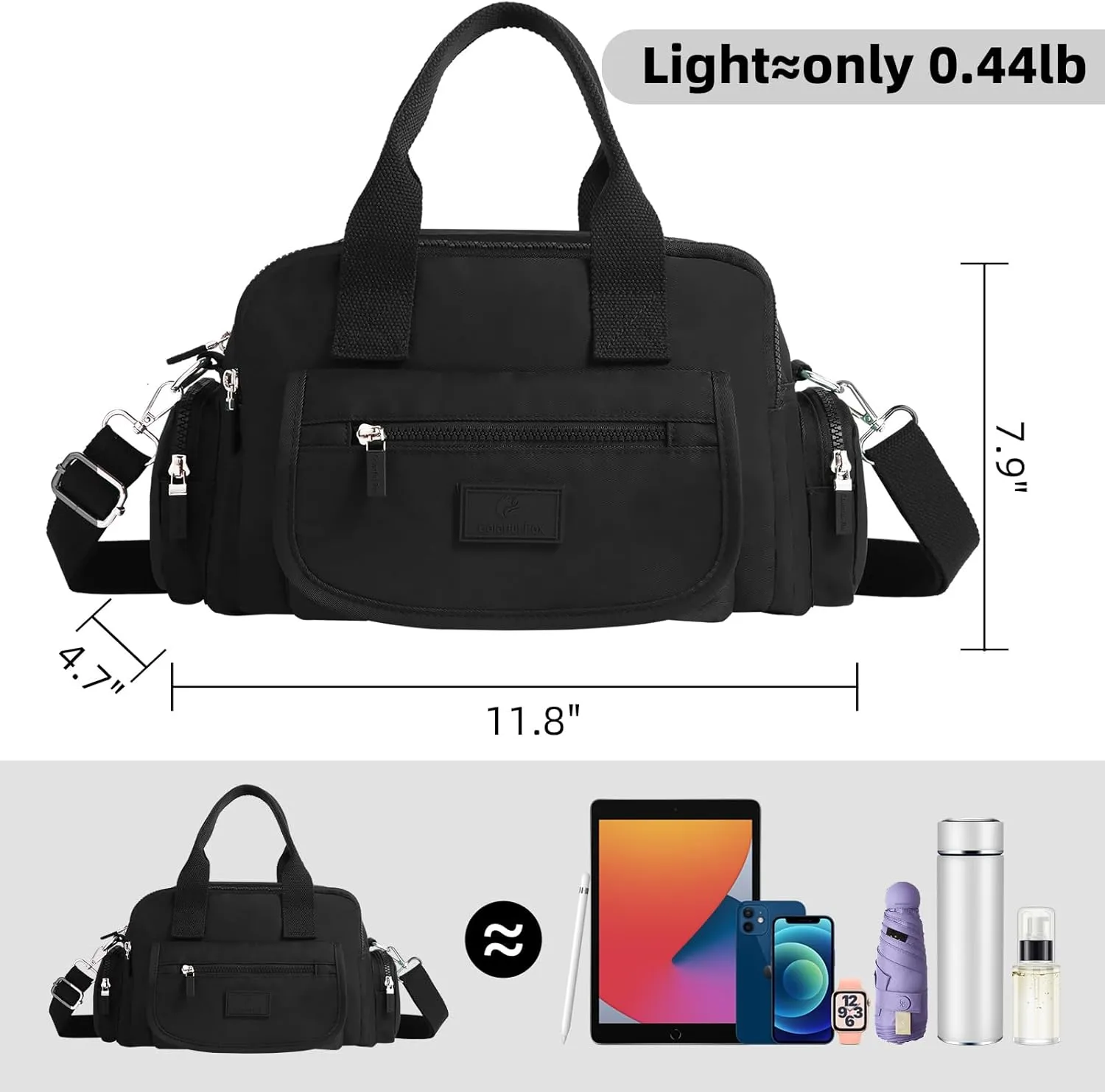 Women's Casual Shoulder Bag, Large Capacity Crossbody Bag, High-Density Nylon Waterproof Travel Wallet