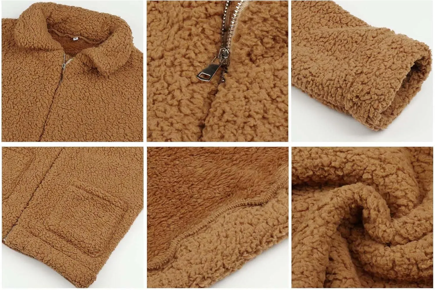 Womens Faux Shearling Jacket, Casual Lapel Fleece Fuzzy Jacket Shaggy Oversized Jacket Fashion Cardigan Coat