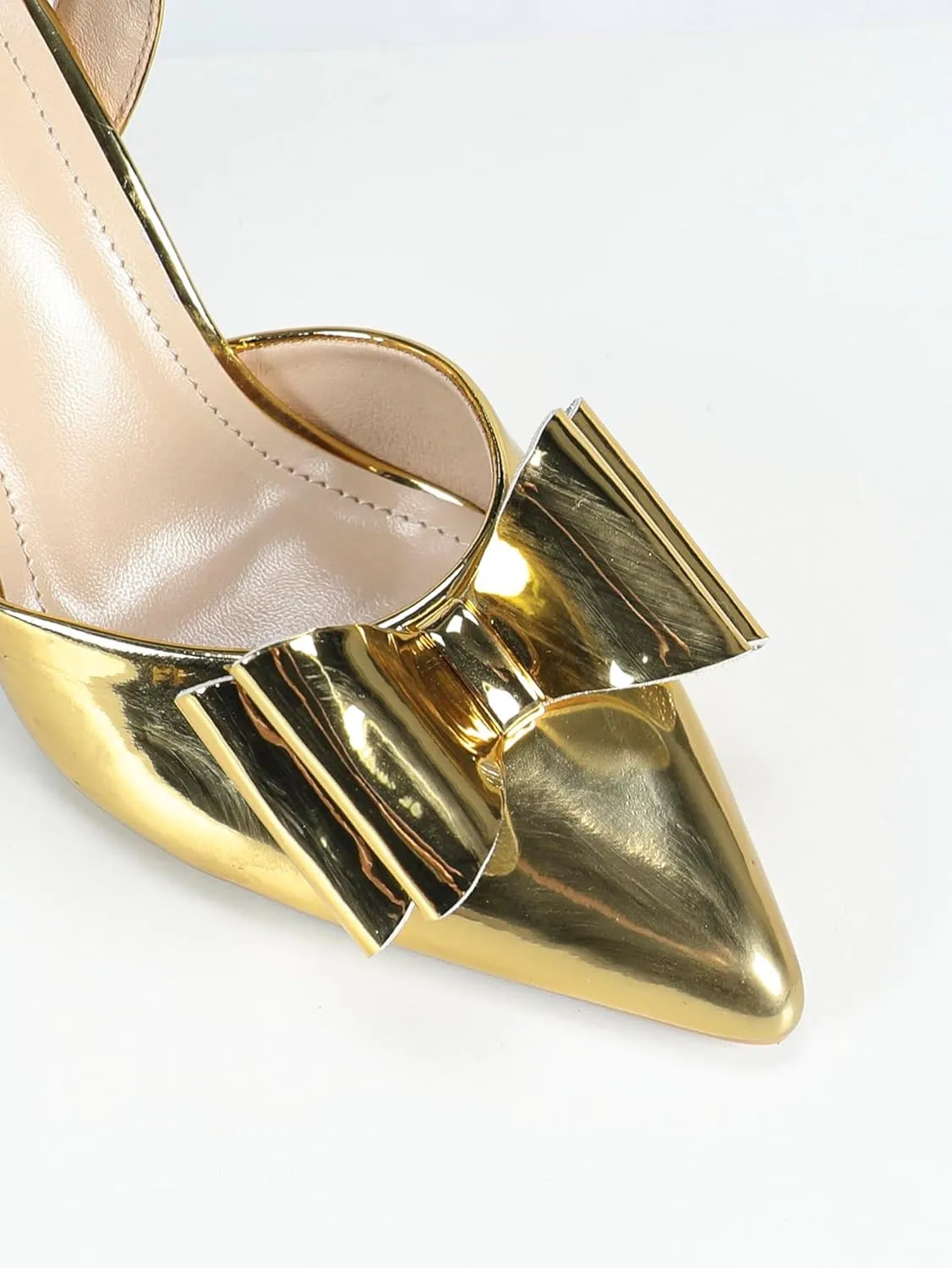 Women's Olive Green Patent Leather Pointed Toe High Heel Sandals, Bow-Embellished T-Strap Design, Stylish Evening Shoes, Trendy Party Footwear, Elegant Open-Toe High Heels