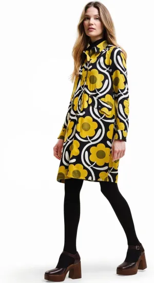 Womens Orla Kiely Printed Button Down Midi Dress - Apple Blossom - 12