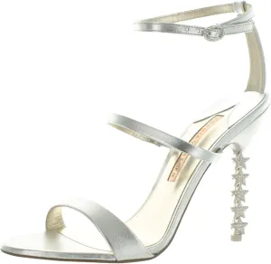 Womens Rosalind Metallic Strappy Heels Silver 35.5 Medium (B,M)