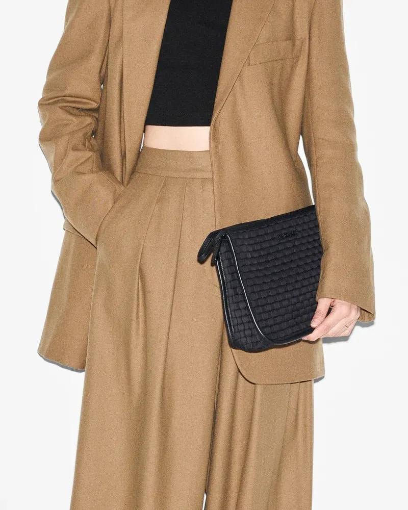 WOVEN CLUTCH BLACK
