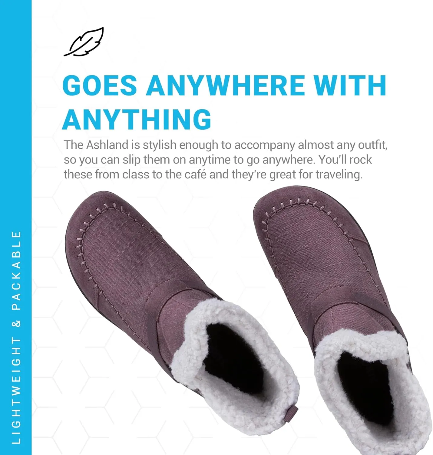 Xero Shoes Ashland Women’s Fall Boots, Vegan Casual Boots with a Soft Hemp Upper and a Cozy Faux Shearling Collar