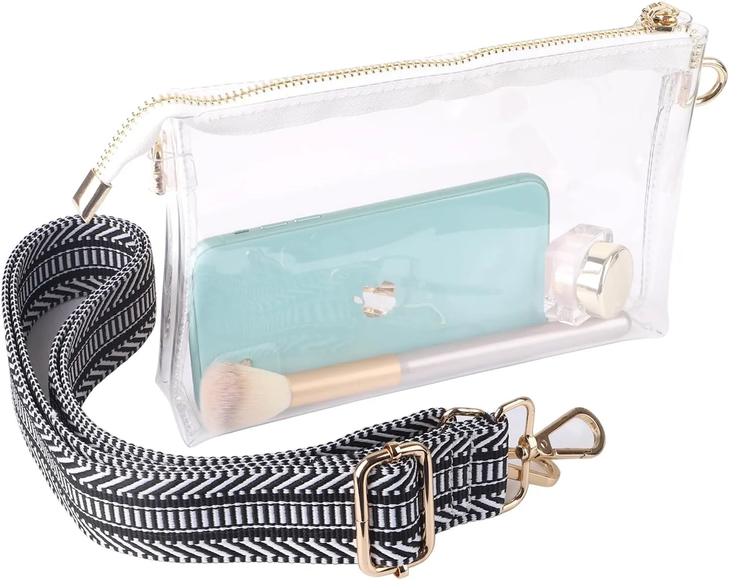 Y&R Direct Cute Clear Bag Purses for Women Stadium Transparent Crossbody Bag with Removable Chain for Sporting Events Concert