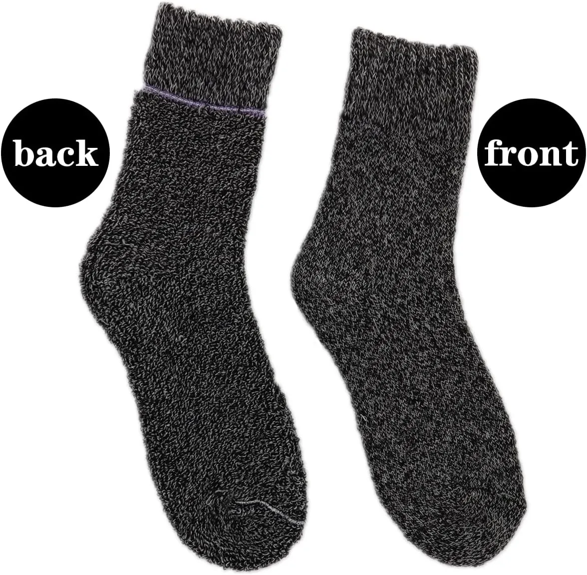 YQHMT 3Pack Mens Super Thick Wool Warm Socks Gifts Soft Casual Knit Winter Crew Socks Stocking Stuffers, Christmas Gift
