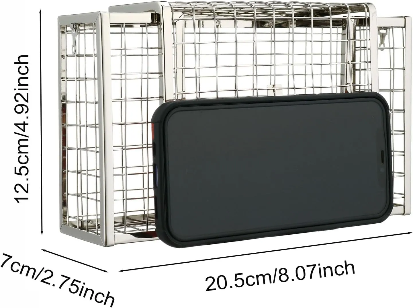 YYW Women Chain Crossbody Bags Iron Cage Metal Hollow Out Cage Evening Clutch