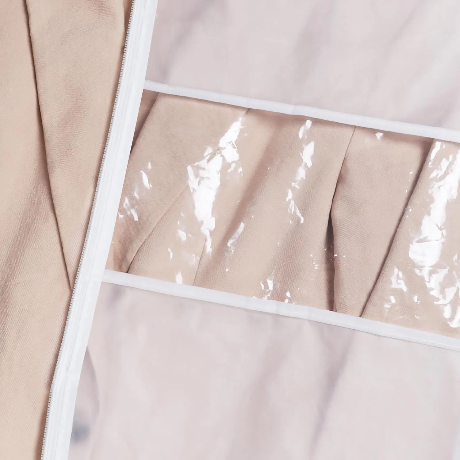 Zilink Clear Suit Coat Bags for Storage 50-inch Dress Bags for Hanging Clothes with 3" Gusset Suit Cover Bag for Coat, Dress Closet Storage
